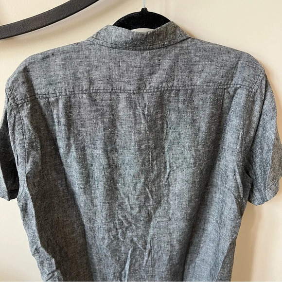 Outerknown Gray Hemp Blend Short Sleeve Button Down Shirt 26152 - Picture 5 of 9